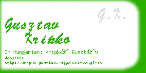 gusztav kripko business card